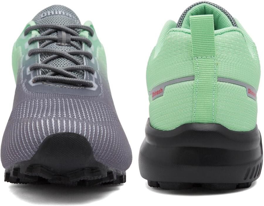 SnelShoppen Dhinash Trailrunning-schoenen Heren Hardloopschoenen Trekkingschoenen Lichtgewicht Anti-Slip Sneakers Grijs Groen voor Buitenact