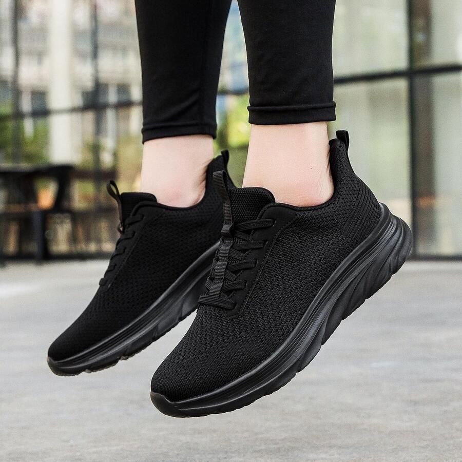 SnelShoppen DimaiGlobal Slip-on Sneakers Heren Zwart 41 EU Lichte Ademende Sportschoenen zonder Veters Vrijetijdsschoenen Gym- en Hardloopschoe