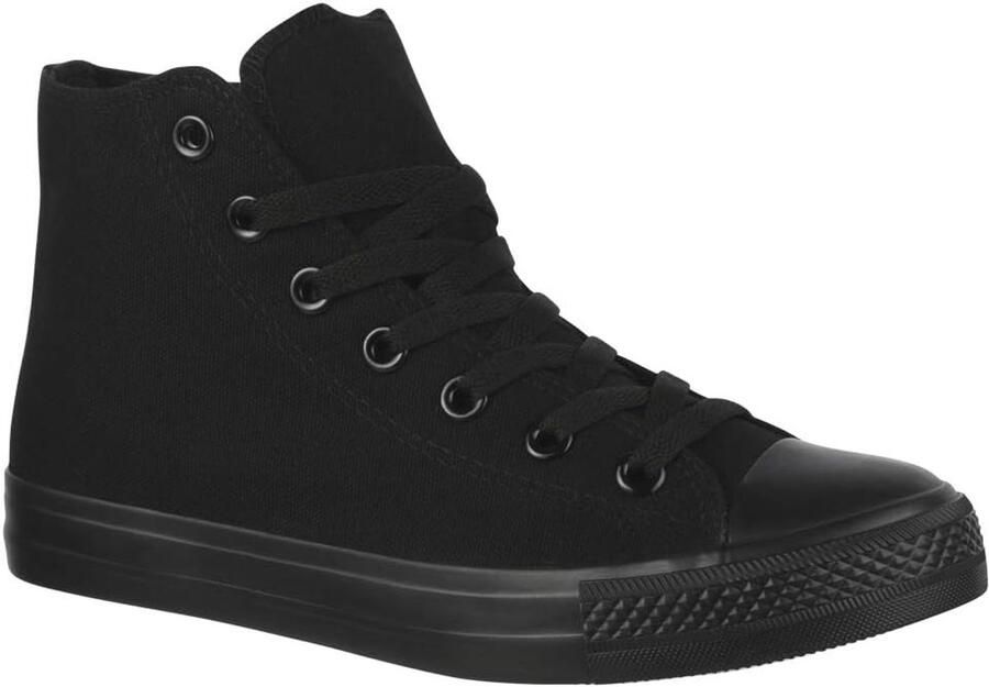 SnelShoppen Elara Chunkyrayan High Top Sneakers Uniseks Sportschoenen voor Vrije Tijd en Sport Hoogwaardige Comfort Middernachtzwart