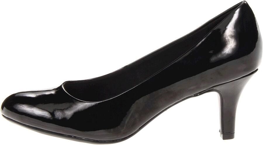 SnelShoppen Elegante Dames Pumps Zwart Patent 38 EU Breed Comfortabele Schoenen voor Feest Werk en Dagelijks Gebruik