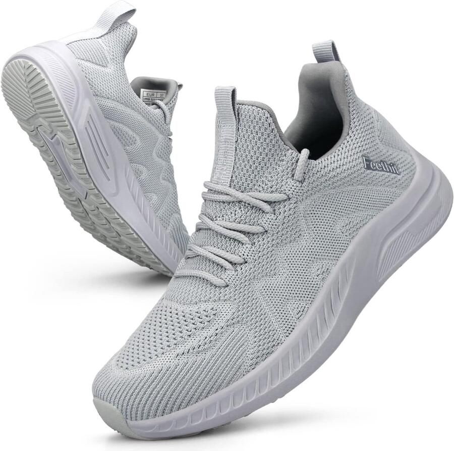 SnelShoppen Feethit Gymschoenen Dames Lichtgewicht Ademend Sportschoenen Sneakers voor Wandelen Hardlopen Joggen Sport Zwart en