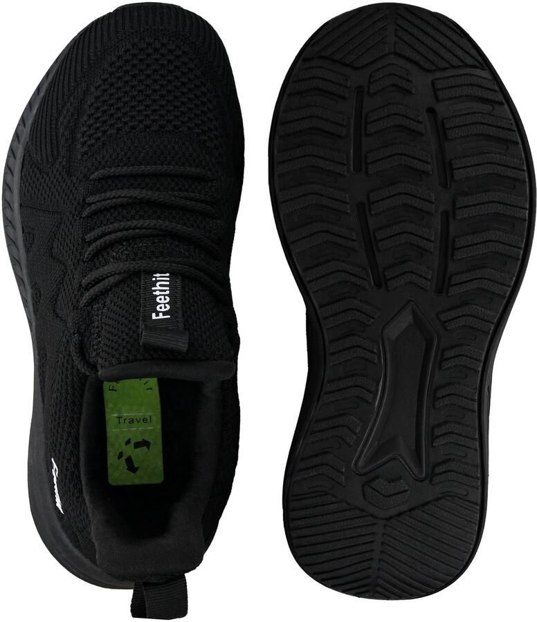 SnelShoppen Feethit Sneakers Dames Ademend Lichtgewicht Sportschoenen Loopschoenen Outdoor Fitness Zwart