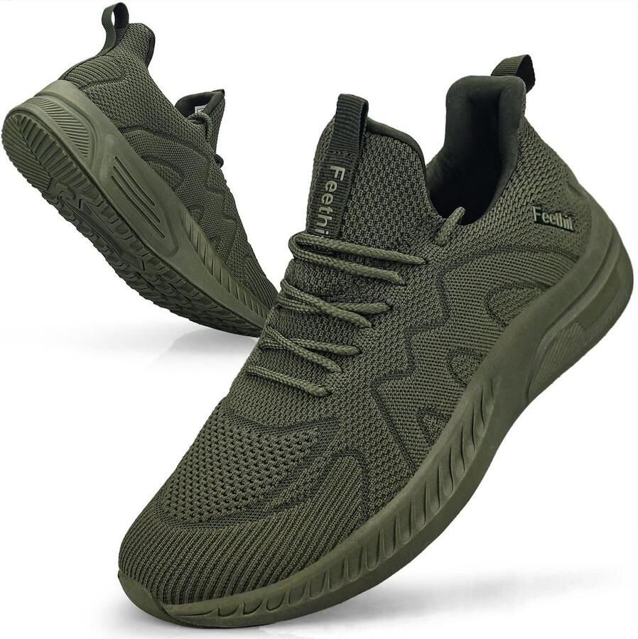 SnelShoppen Feethit Sneakers Heren Sportschoenen Lichte Ademend Loopschoenen Gym Tennis Fitness Joggen Wandelschoenen Instapschoenen voor Vr