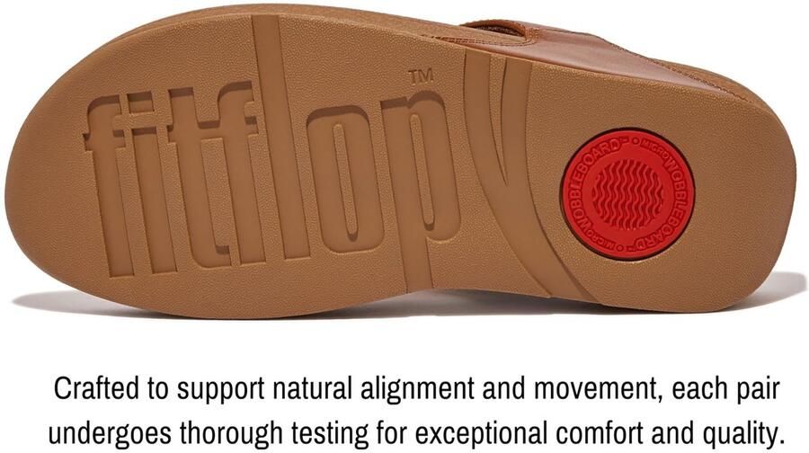 SnelShoppen Fitflop Lulu Lederen Toepost Dames Platform Sandalen Wit Lichtbruin EU Comfortabele Sandalen voor Zomer Feest en Vrije Tijd