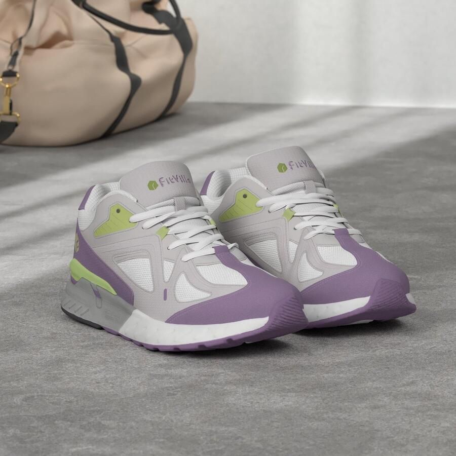 SnelShoppen FitVille Dames Loopschoenen Extra Breed Trainers Comfortabele Sportschoenen Fitness Sneakers Paars 40 EU voor Hardlopen en Sport