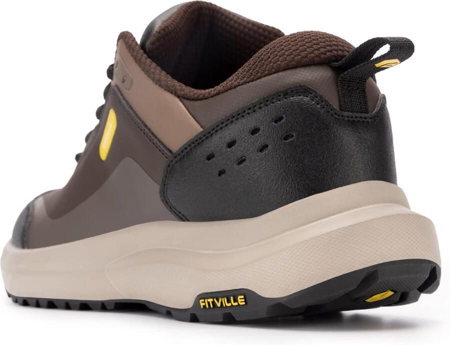 SnelShoppen Fitville Extra Brede Wandelschoenen Heren Lichtgewicht Trekkingschoenen Waterdichte Buitenschoenen Bruin 43 EU Breed voor Avontuurlijke