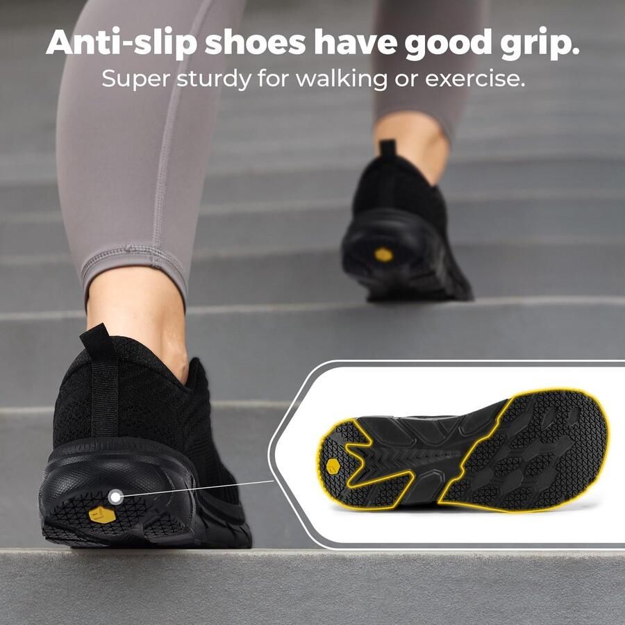 SnelShoppen FitVille Loopschoenen Vrouwen Extra Breed Ademend Lichtgewicht Sneakers Zwart 40 EU Comfortabel Wandelen Jogging Schoenen voor Brede Voe