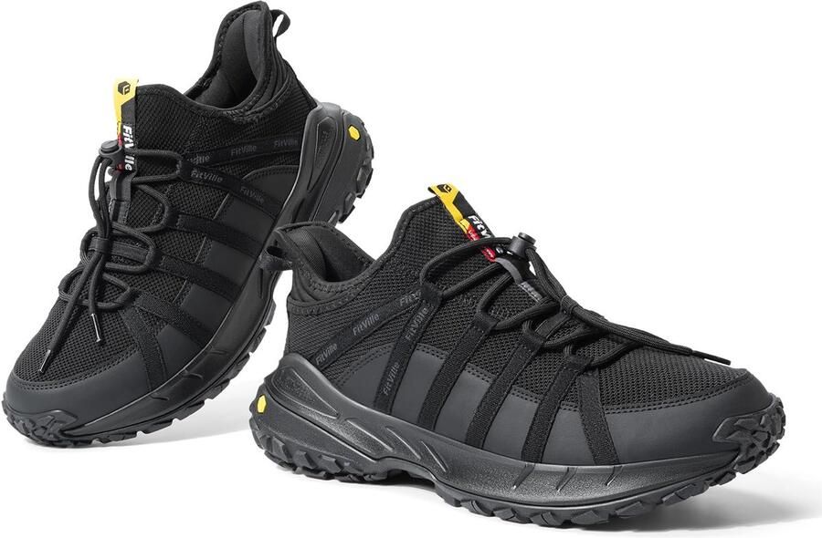 SnelShoppen Fitville Wandelschoenen Heren Extra Breed Trekkingschoenen Antislip Slip On Buitenschoenen Ademende Bergschoenen Lichtgewicht Sneakers Z