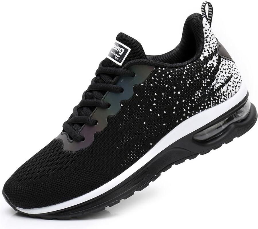 SnelShoppen FLARUT Dames Sportschoenen Ademende Wandelschoenen Lichte Modieuze Sneakers Outdoor Fitness Gym Donker B