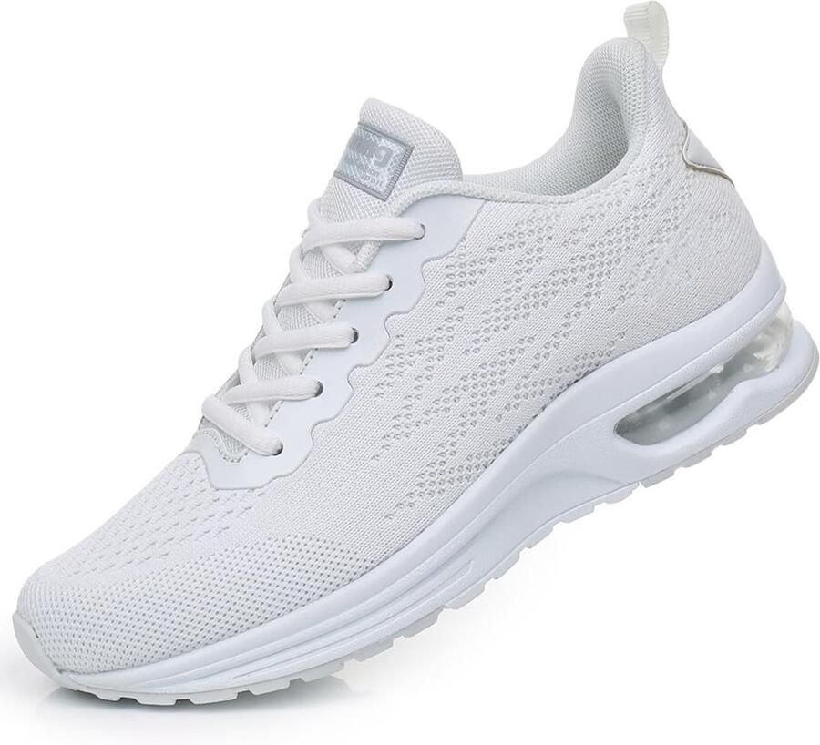 SnelShoppen FLARUT Dames Sportschoenen Ademende Wandelschoenen Lichte Sneakers voor Outdoor Fitness Gym Wit