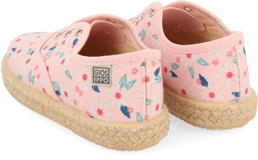 SnelShoppen Gioseppo Taguig Babyschoenen Meisjes Roze EU Oxford-stijl Jutebandje Elastische Schacht Natuurlijke Rubber Onderkant Zacht