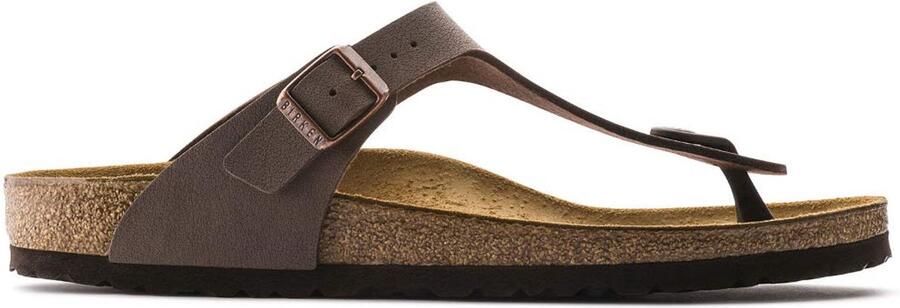SnelShoppen Gizeh Birko-Flor Dames Teenslippers Bruin 46 EU Comfortabele Sandalen voor Vrije Tijd Vakantie Strand en Tuin