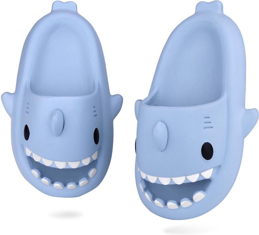 SnelShoppen Grappige Haai Douche- en Badschoenen voor en Antislip Pantoffels Kinderen Zomer Huisschoenen Strand Slippers 34 35 E