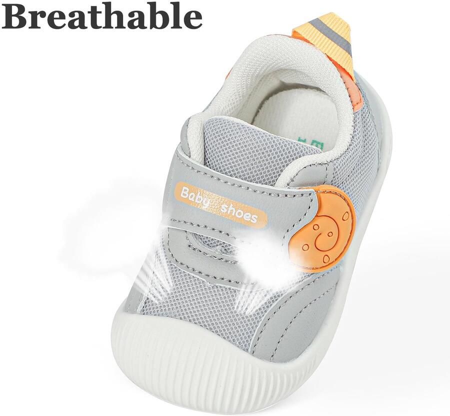 SnelShoppen Grijze MK MATT KEELY Babyschoenen Uniseks Loop- en Antislip Schoenen met Schattige Staart EU voor Kinderen Ideaal voor Speelp