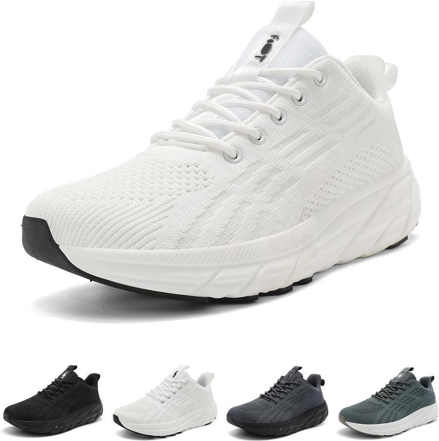 SnelShoppen Hardloopschoenen Unisex met Brede Pasvorm Wit 42EU Comfortabele Sportschoenen voor Joggen Wandelen en Fitness