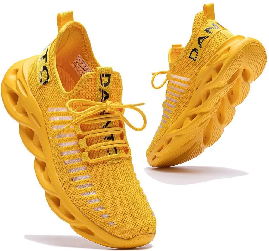 SnelShoppen Hardloopschoenen en Lichtgewicht Ade de Sneakers Anti-slip Sportschoenen Gym Fitness Outdoor Schoenen Geel
