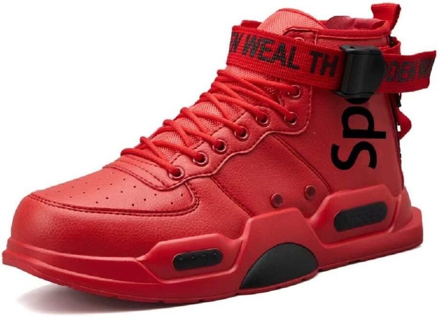 SnelShoppen FUSHITON Hardloopschoenen Heren Modieuze High Top Sneakers Casual Sportschoenen Hoge Gymschoenen Wandelschoenen Fitnessschoenen voo