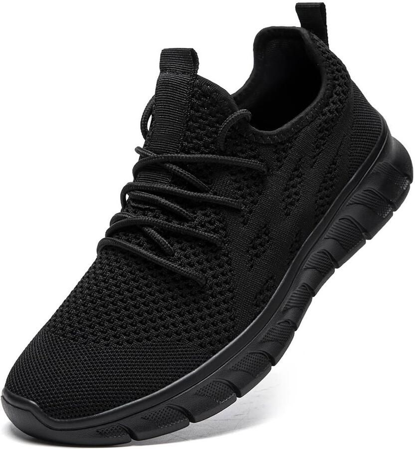 SnelShoppen Hardloopschoenen Heren Comfortabele Sportschoenen Lichtgewicht Sneakers voor Fitness Wandelen Casual Zwart