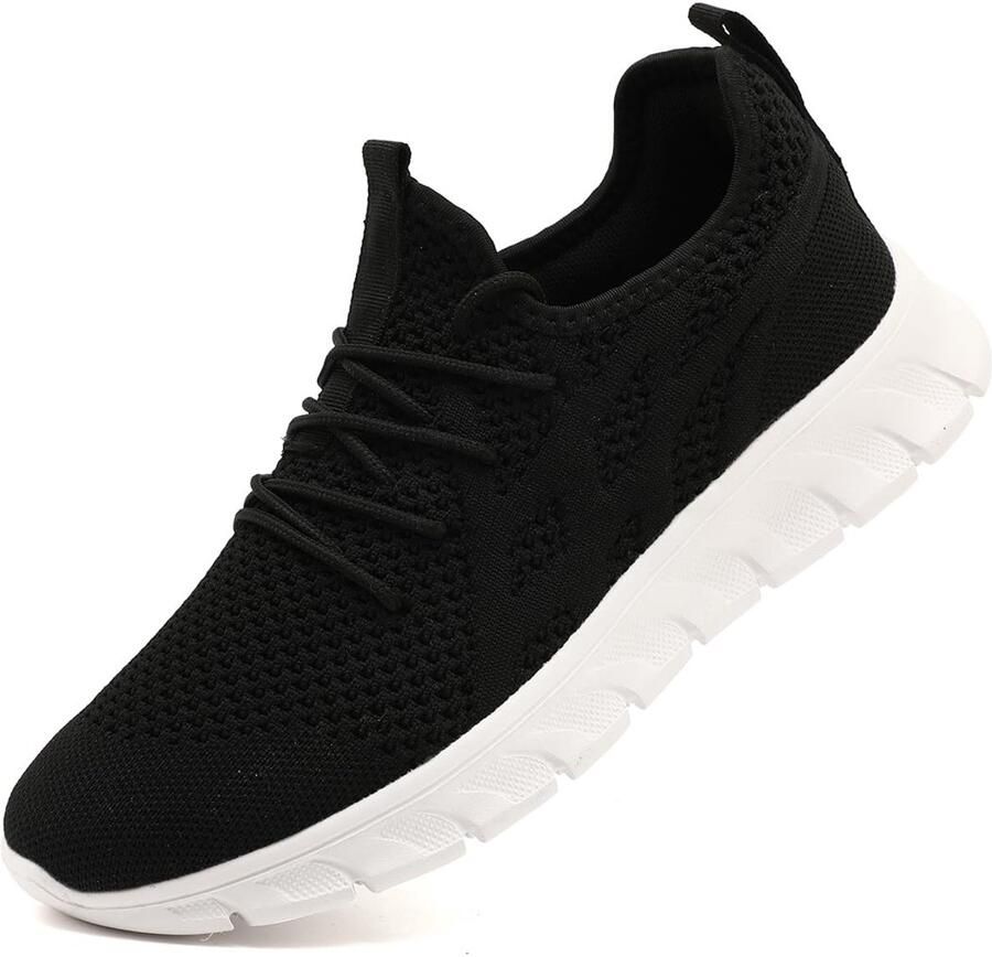 SnelShoppen Hardloopschoenen Heren Sportschoenen Sneakers Casual Zwart Wit Comfortabele Fitness Tennisschoenen Lichtgewicht Wandelschoenen v