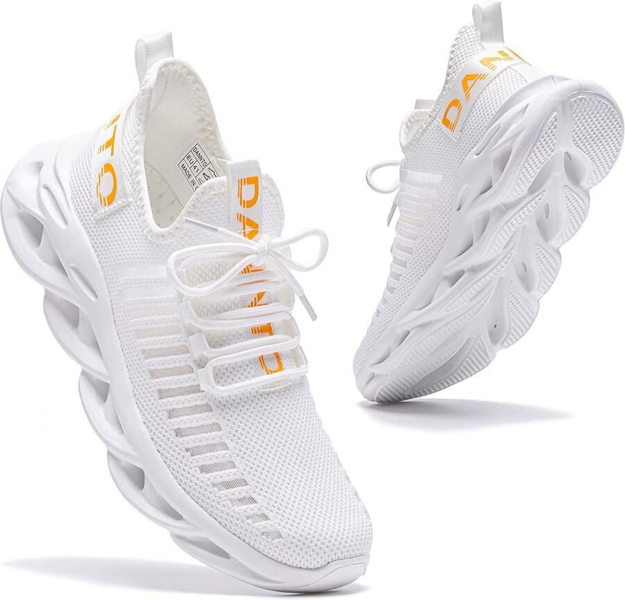 SnelShoppen Hardloopschoenen Trainers Sneakers Lichtgewicht Ade de Anti-slip Sportschoenen Gym Fitness Outdoor Schoenen Wit