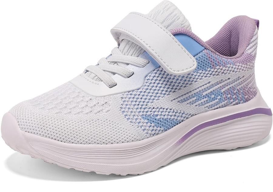 SnelShoppen Hardloopschoenen voor Kinderen Meisjes Lichte Sportschoenen Wit Blauw EU Ideaal voor Sport en Spel