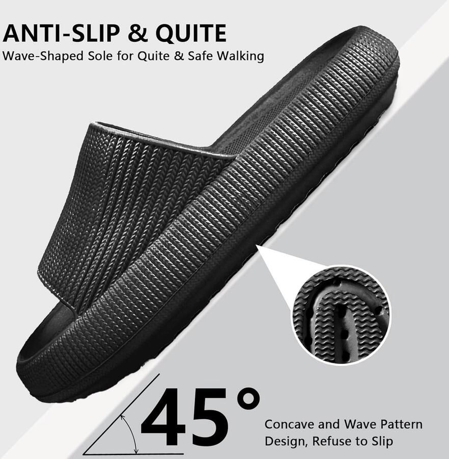 SnelShoppen HEOAARG Pantoffels voor en Antislip Doucheslippers Sneldrogende Zachte Slippers Lichte Teenslippers Sandalen voor Binnen