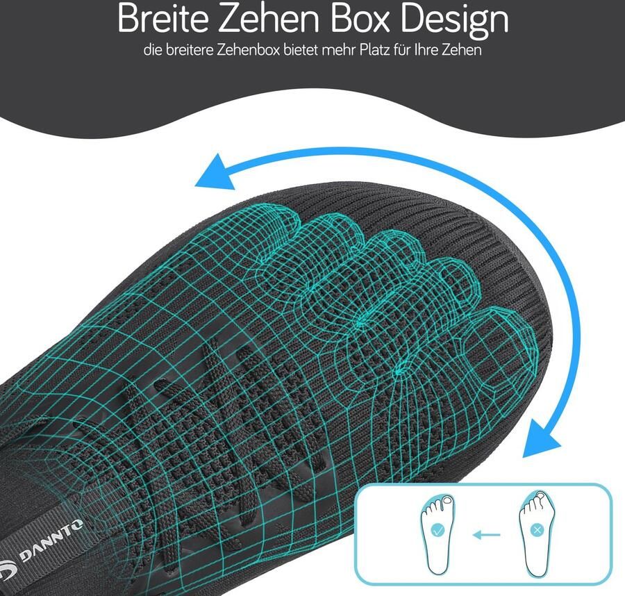 SnelShoppen Heren Blote Voeten Wandelschoenen Minimalistische Sneakers Met Vlakke Zool Ruime Teenkamer Zwart Ideaal Voor Trailschoenen Hardl
