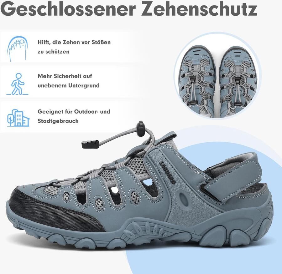 SnelShoppen en Trekking Sandalen Zomer Sportsandalen EU Intensief Grijs Perfect voor Wandelen Camping en Outdoor Act