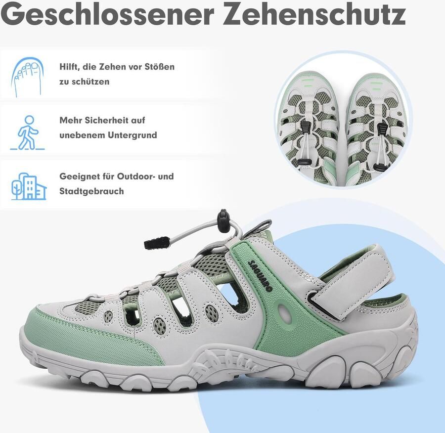 SnelShoppen en Trekking Sandalen Zomer Sportsandalen Lichtgroen 39 EU voor Camping Wandelen Tuin en Vrije Tijd