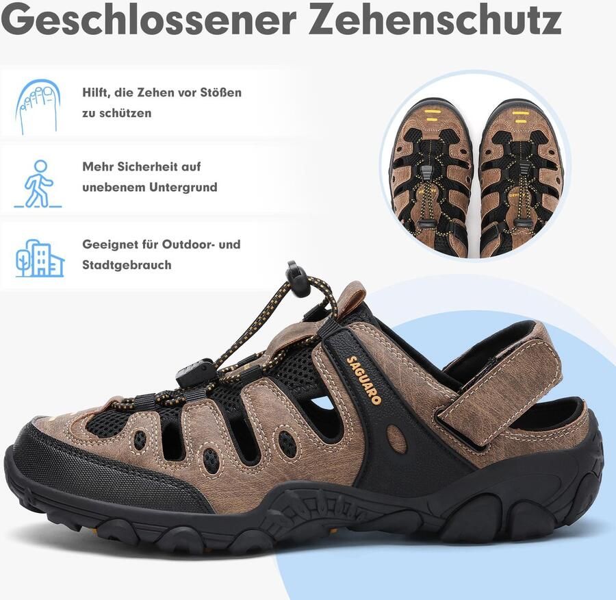 SnelShoppen Sandalen voor en Comfortabele en Ade d Outdoor Wandelsandalen Bruin EU Sportief en Trekking Geschikt