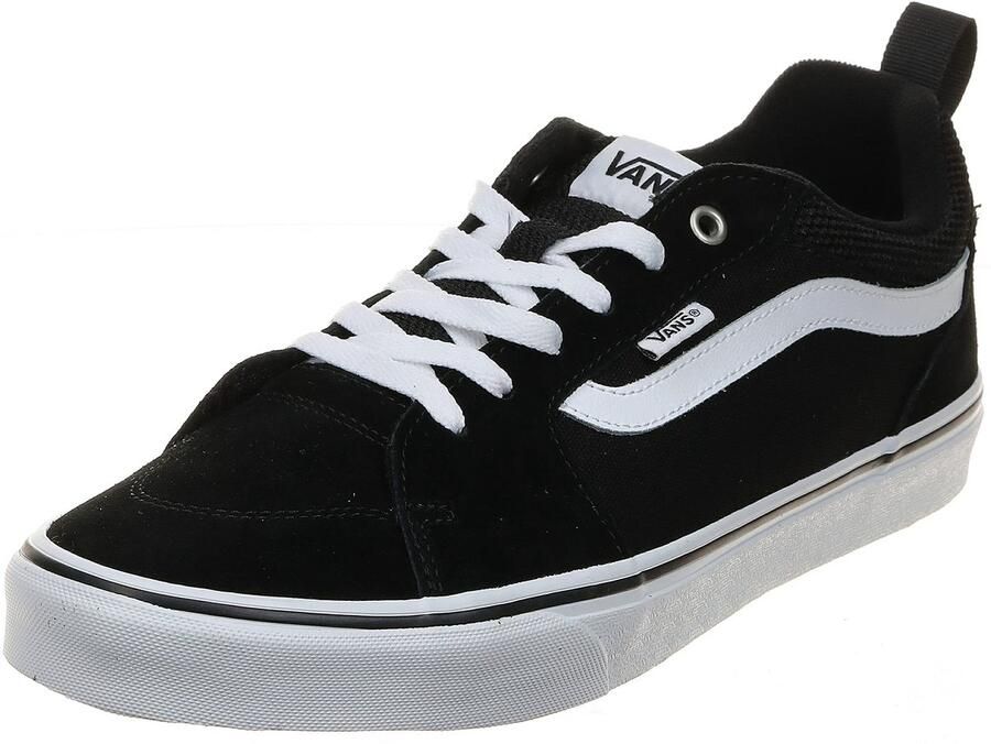 SnelShoppen Heren Filmore Low Rise Suede Retro Casual Sneakers Trainers Schoenen Suede Canvas Zwart Wit EU Geschikt voor Vrije Tijd en Da