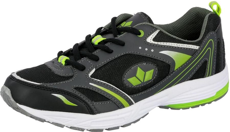 SnelShoppen Heren Fitness-schoenen 43 EU Antraciet Zwart Limoen Hardloopschoenen van Nylon Comfortabele Sport- en Trainingsschoenen voor Actieve