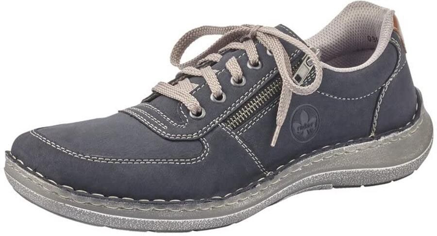 SnelShoppen Heren Lage Schoenen Rieker Namur-Ambor 030 14 Pacific Amaretto Comfortabele Wandelschoenen EU Casual Schoenen voor Elke