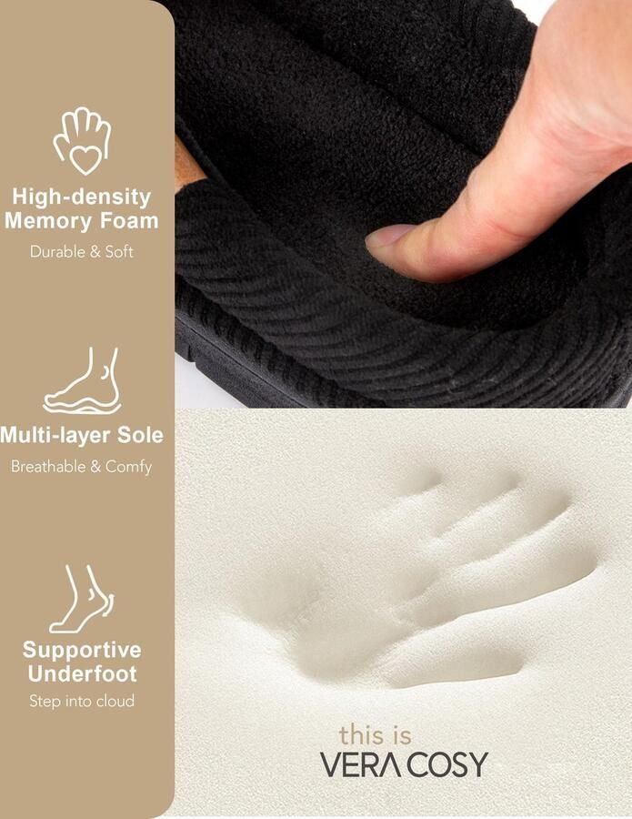 SnelShoppen Heren mocassin pantoffels met memoryschuim Mat zwart EU Comfortabele slippers voor binnen en buiten