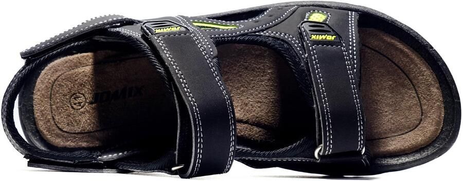 SnelShoppen Heren Sandalen Zwart met Verstelbare Riem Antislip Lichtgewicht Wandelsandalen voor Zomer EU Perfect voor Buitenactiviteiten