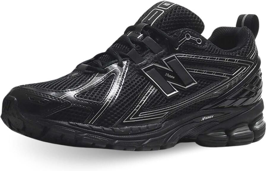 SnelShoppen Heren Sneakers 1906R Zwart 42 EU Comfortabele Hardloopschoenen met Neutrale Demping ABZORB N-ergy Stability Web Technologie voor St