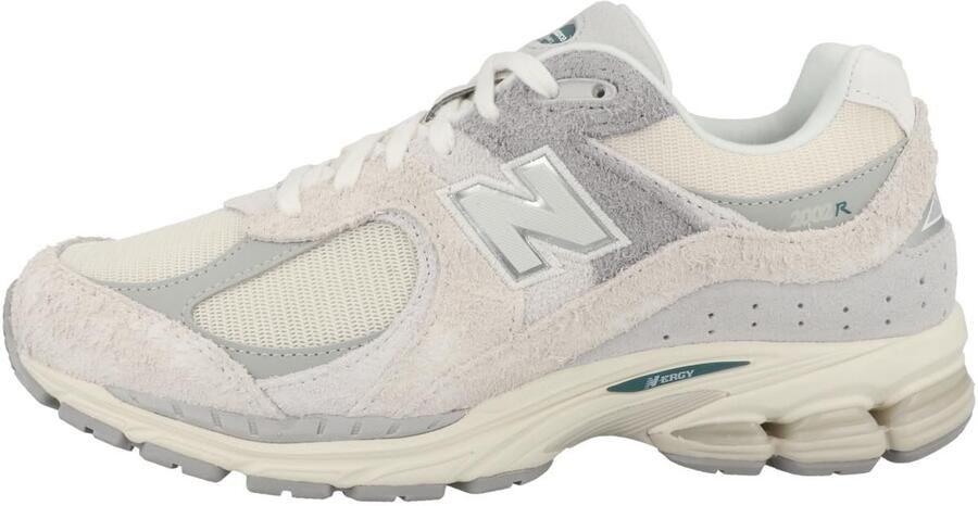 SnelShoppen Heren Sneakers 2002R Comfortabele Sportschoenen voor Dagen in de Stad Lichtgekleurde Leren Schoenen in Linen Concrete Slat