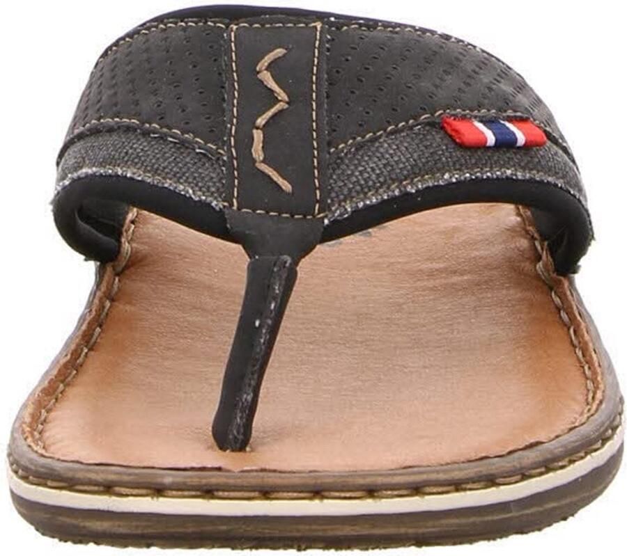 SnelShoppen Heren Teenslippers Zwart Antraciet 43 EU Comfortabele en Stijlvolle Sandalen voor Zomer Strand Tuin en Vrije Tijd