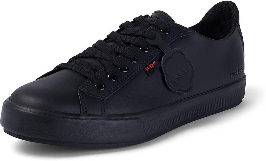 SnelShoppen Heren Tovni Lace-up Schoenen Zwart 42 EU Leren Sneakers Matzwart Casual Tijdloos Design Perfect voor Dagelijks Gebruik