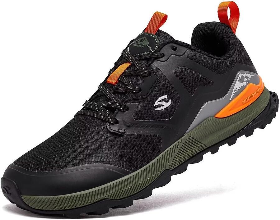 SnelShoppen Heren Trail-hardloopschoenen Trekking & Hiking Schoenen met Brede Teen Zwart EU Comfortabel & Duurzaam voor Avontuurlijke