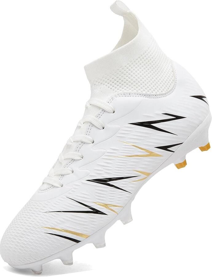 SnelShoppen Heren Voetbalschoenen Spike Hoge Top Astro Turf Trainers AG FG Professionele Atletische Schoenen voor Jongens Ideaal voor Gras en