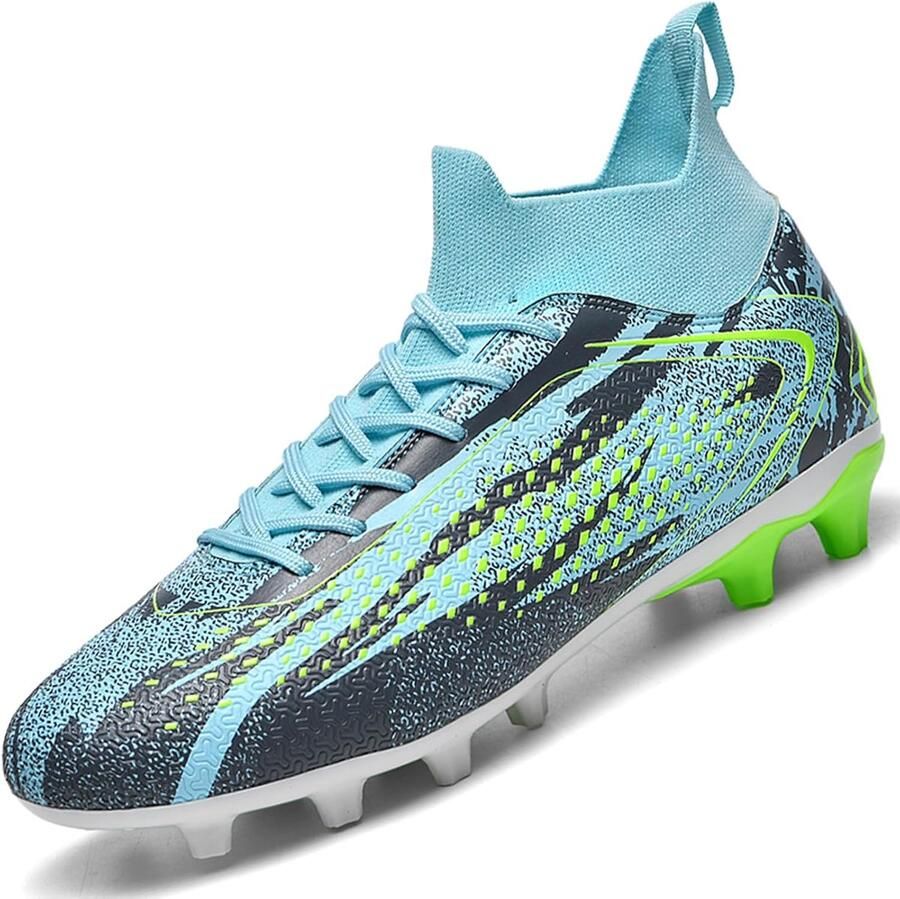 SnelShoppen Heren Voetbalschoenen Spike Hoge Top Astro Turf Trainers Professionele Atletische Schoenen voor Jongens Perfecte Grip en Comfort voor
