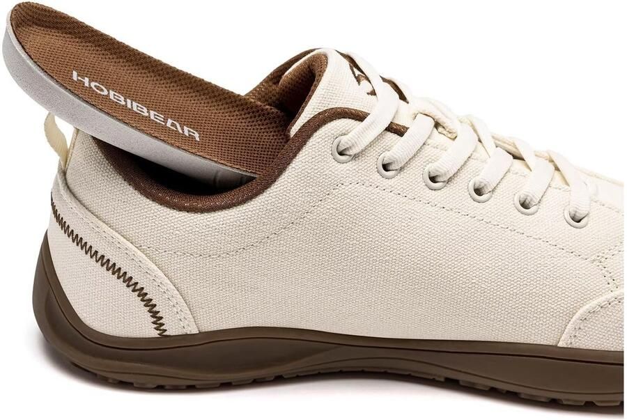 SnelShoppen HOBIBEAR Barefoot-schoenen voor nen en Brede neus Minimalistische sportschoenen Unisex Canvas Antislip wandelschoenen Kaki