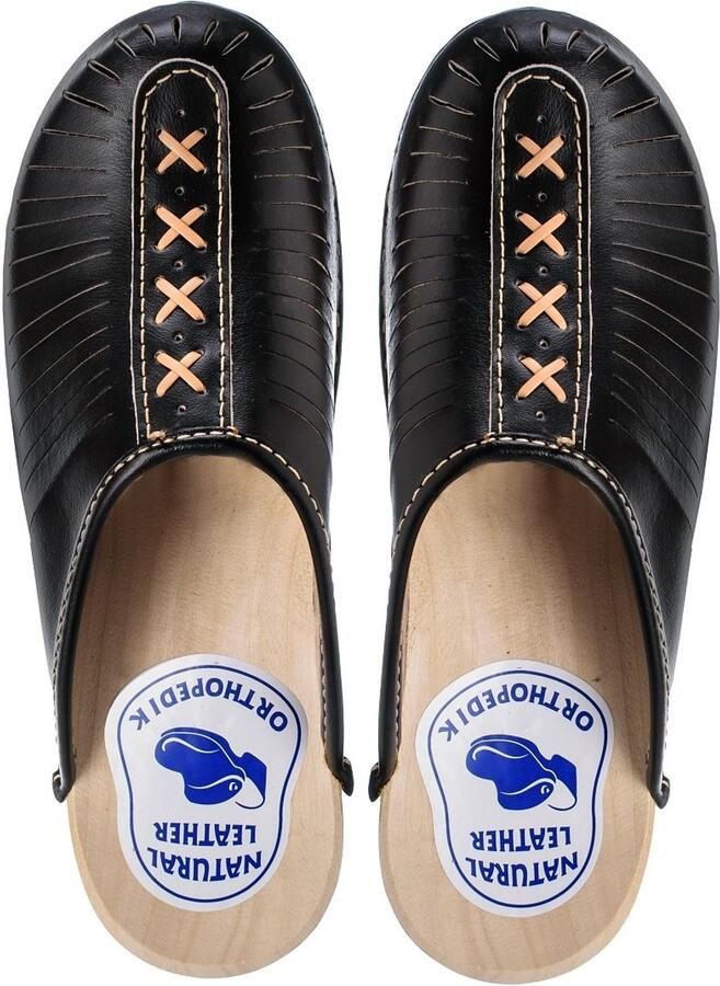 SnelShoppen Houten Damesschoenen Dames Muil Keuken Klompen Veiligheidsklompen CDL01 Onyx voor Vrouwen Perfect voor Tuin Keuken en Feesten