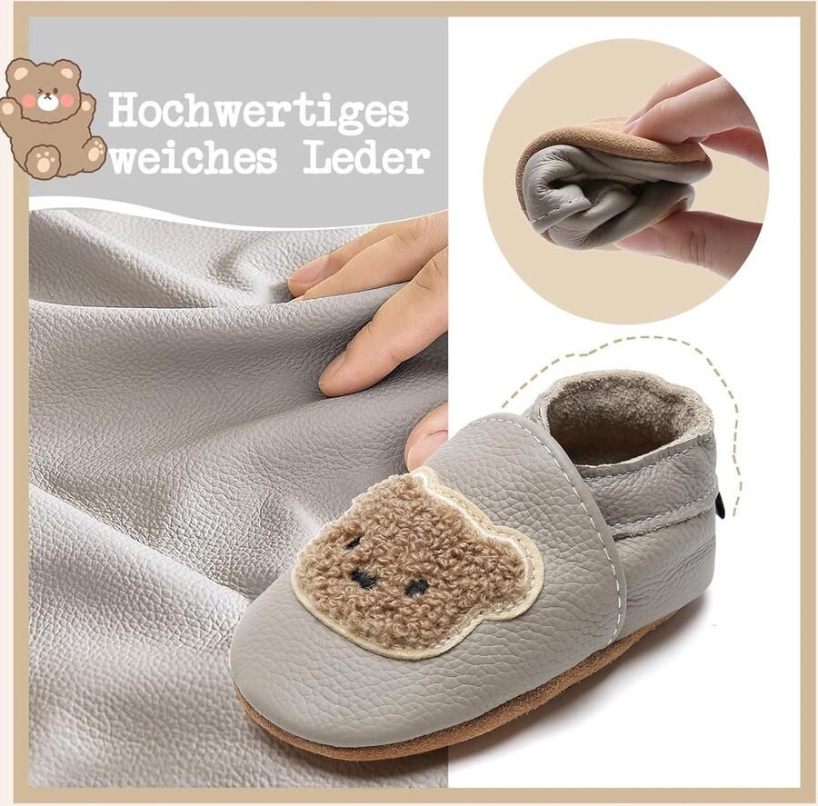 SnelShoppen IceUnicorn Baby Schoenen Leren Loop- en Slippers voor en Comfortabele en Duurzame Babyschoentjes Zacht Leer met Antis