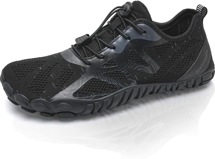 SnelShoppen IceUnicorn Blotevoetenschoenen en Minimalistische Trailloopschoenen Gebreid Brede Teenbox Fitnessschoenen A Zwart