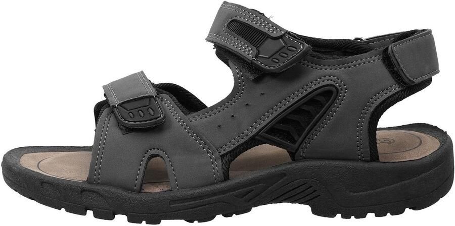 SnelShoppen JOMIX Sportsandalen Heren Outdoor Trekking Klittenbandsluiting Verstelbaar Zomerschoenen Ademend Comfortabel Antislipzool Zwart