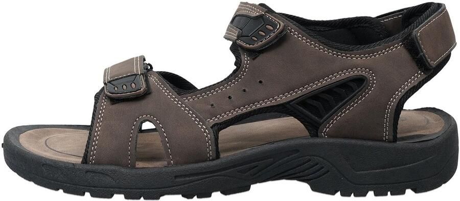 SnelShoppen JOMIX Sportsandalen Heren Outdoor Trekking Sandalen Klittenbandsluiting Verstelbaar Ademend Antislipzool Bruin 46 EU Zomerschoenen Stran