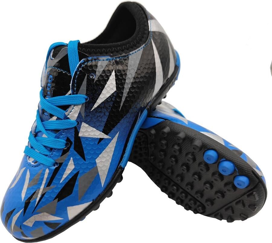 SnelShoppen Jongen Turf Voetbal Schoenen Kids Firm Ground Voetbalschoenen Blauw 6 Big Kid Ideaal voor Training en Wedstrijden