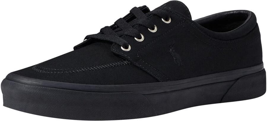 SnelShoppen Keaton Lclii Sneakers Heren Zwart Katoen Canvas 39.5 EU Comfortabele Sportieve Schoenen voor Casual Gebruik